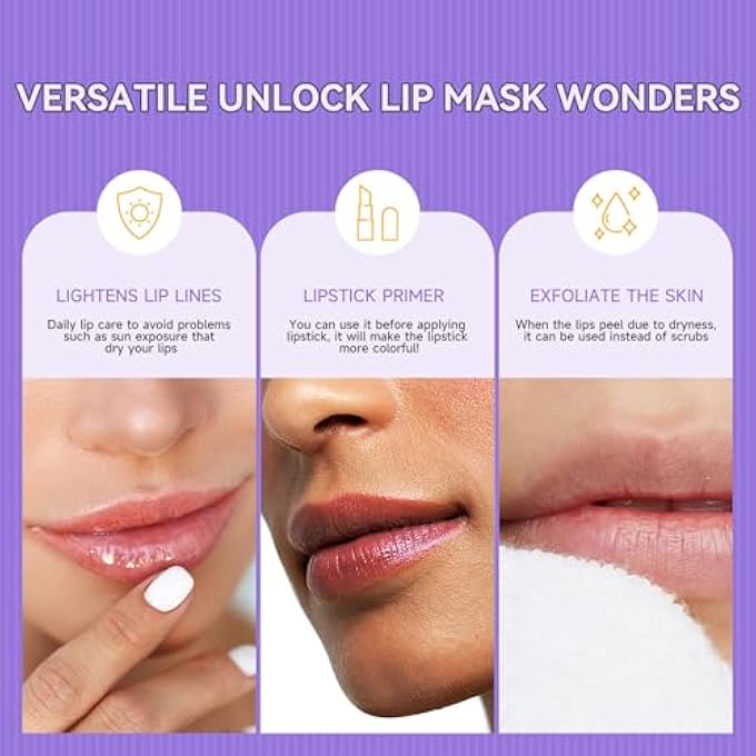 Tiejdhr 2PCS LIP MASK OVERNIGHT, FADE LIP LINES BEE LIP BALM, HONEY & SAKURA DAY AND NIGHT REPAIR LIP SLEEPING MASKS, NATURAL LIP ENHANCER CARE SERUM HYDRATING & PREVENTION DRY LIP - Image 4
